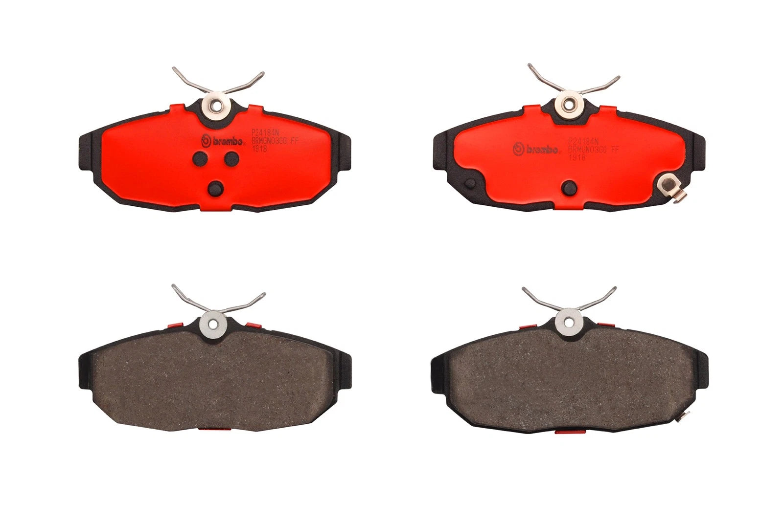 Set of 4 Brembo Rear Ceramic Brake Pads for Ford Mustang Shelby GT500 (2007–2014)