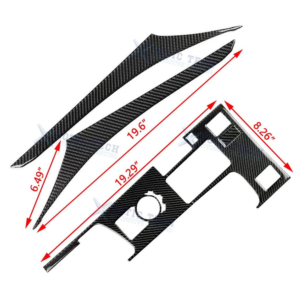 Genuine Carbon Fiber Gear Box Panel and Side Frame Sticker for Lexus IS (2006-2015)