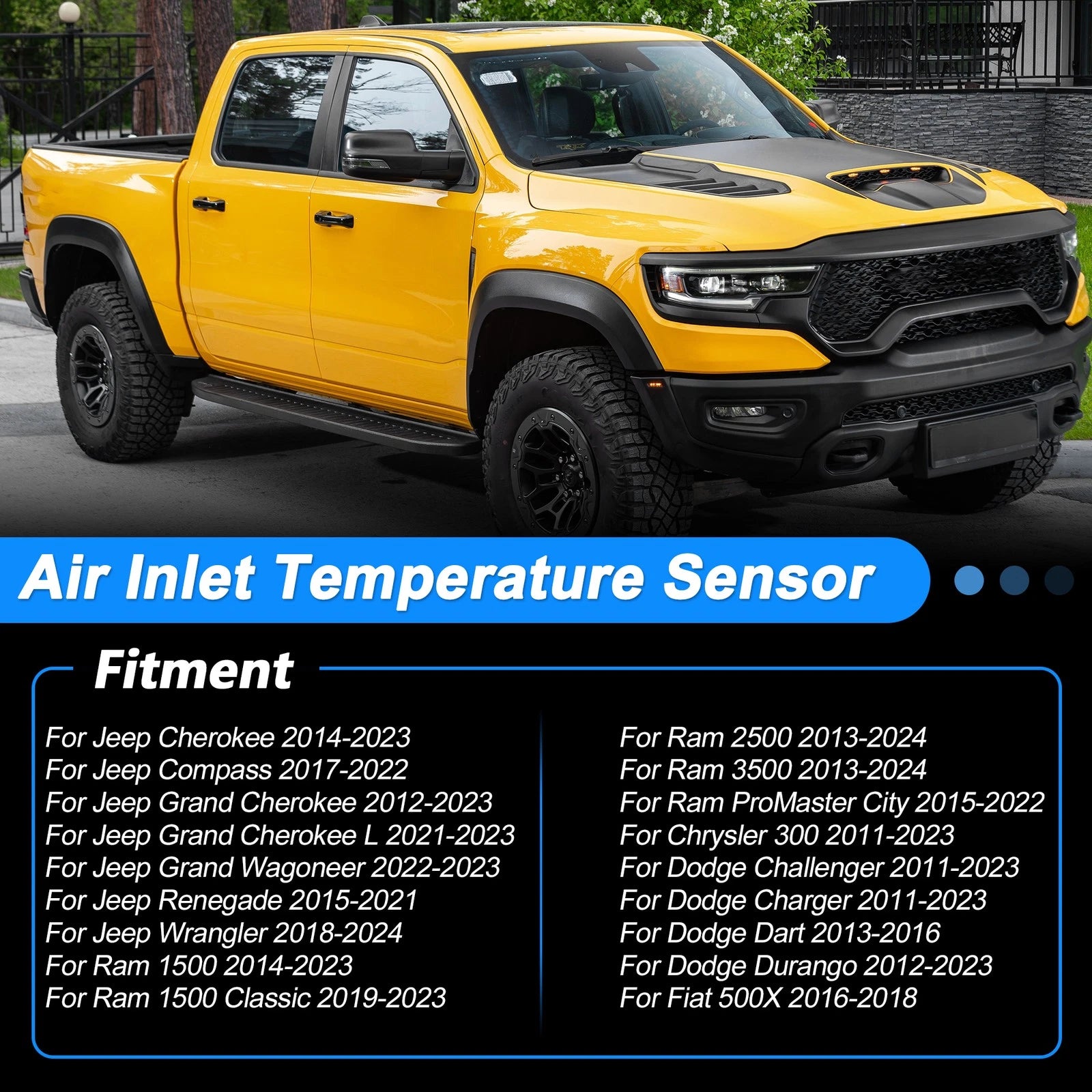 Air Intake Charge Temperature Sensor with Connector for Dodge Durango (2004–2009) 5149279AC