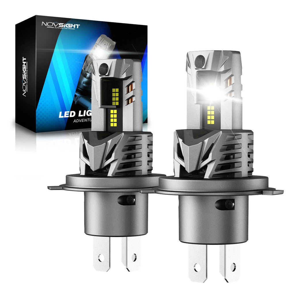 2X H4 LED Headlight Bulbs Kit for NOVSIGHT (20000LM, 90W, 50W)