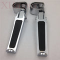 Chrome U-Clamp Footpegs for Harley 1200 Nightster Super Glide Sportster (2004–2023)