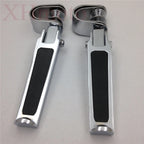 Chrome U-Clamp Footpegs for Harley 1200 Nightster Super Glide Sportster (2004–2023)