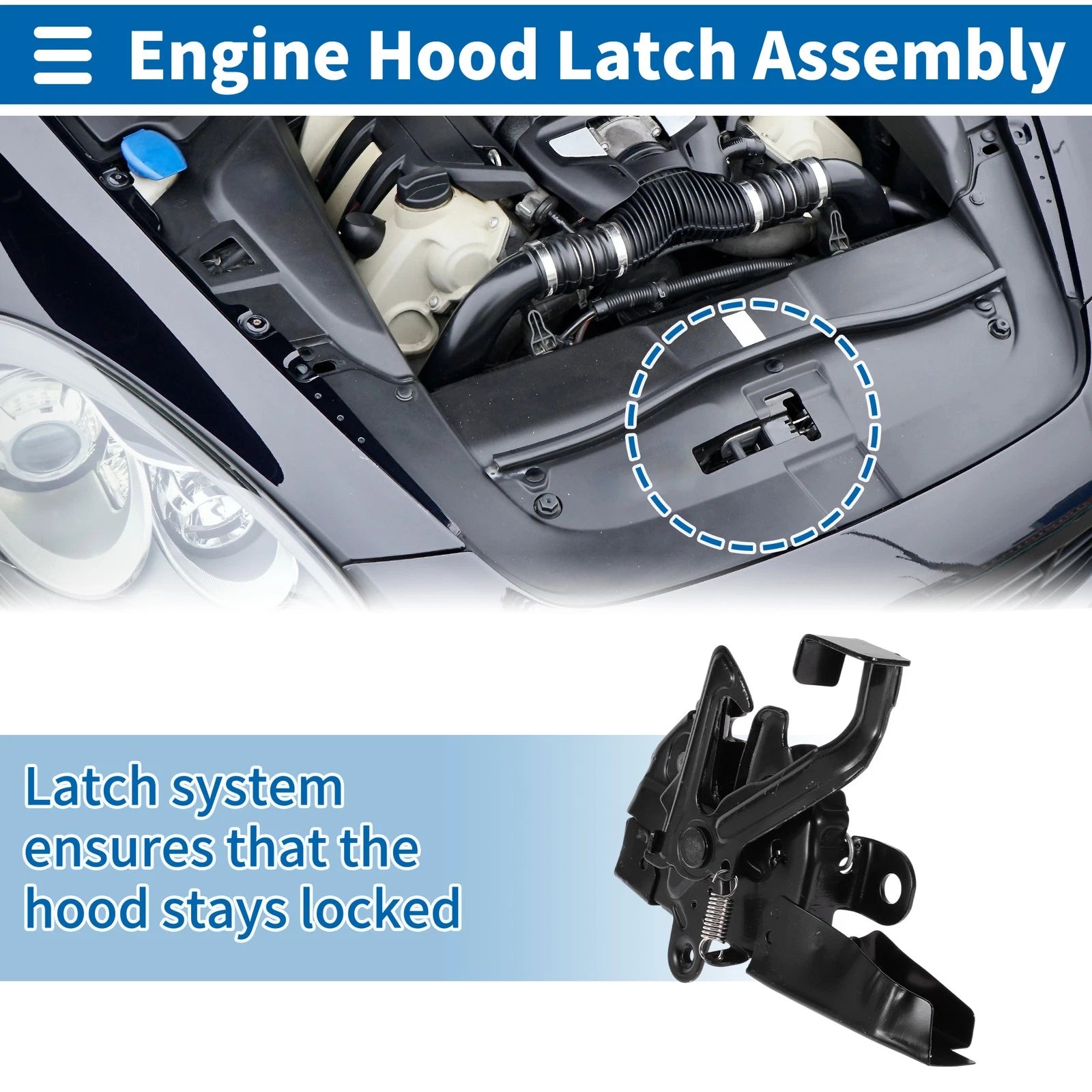 Hood Latch Assembly for Toyota Camry (2007–2011) No. 5351006120 1 Pc