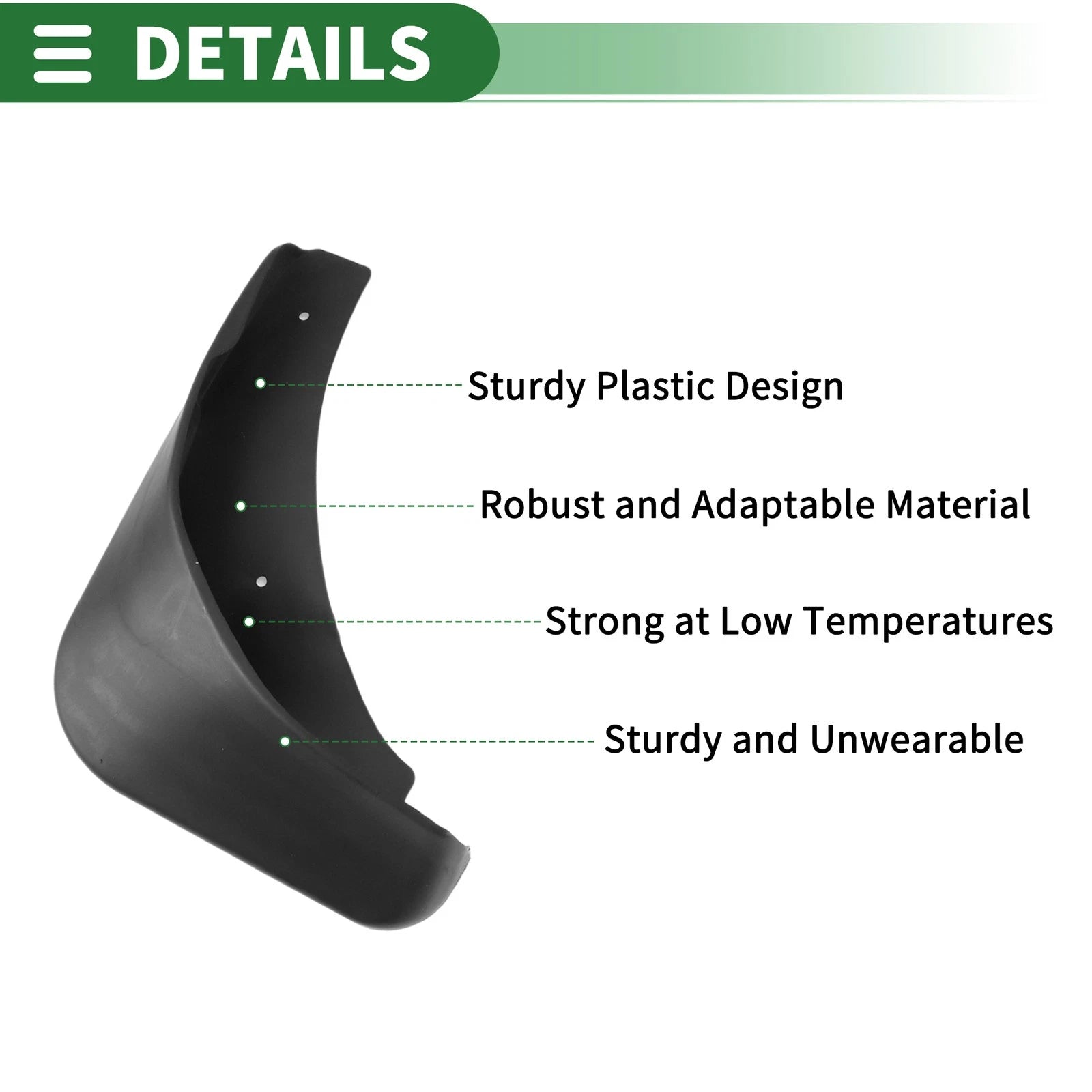 Set of 4 Mud Flaps Splash Guards for Mitsubishi Galant (2007–2012)