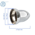 20× Lug Nut Cover w/ Flange for Semi Truck (Chrome)