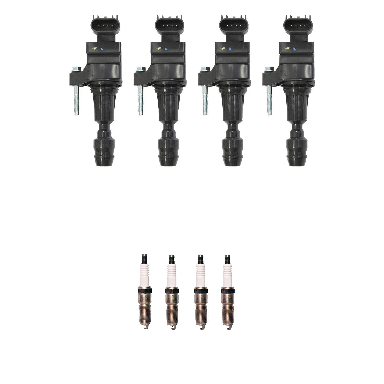 Set of 4 Ignition Coils & Spark Plugs for Chevrolet Cobalt Malibu (2005–2010)