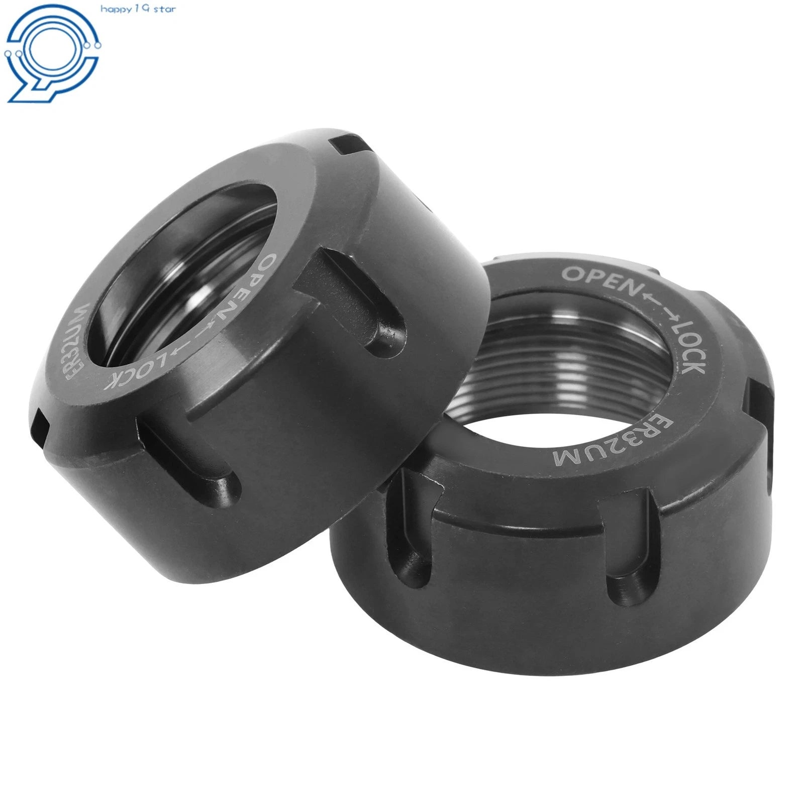 2 Piece Collet Nut Set for Precision CNC Tool Holder