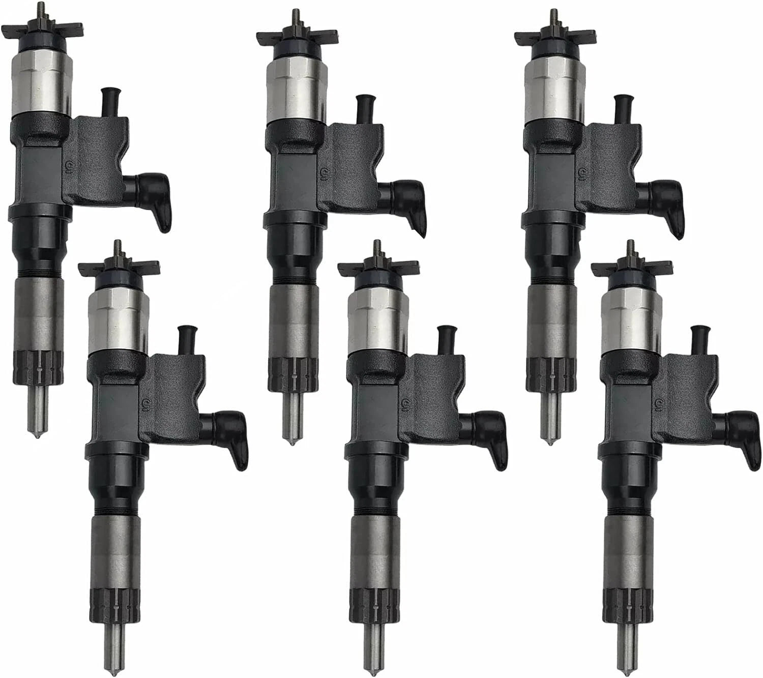 6X Fuel Injector 095000-9800 095000-1810 for Isuzu 4HK1 6HK1 (2000–2023)
