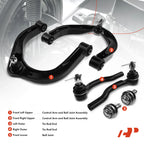 6X Front Control Arm with Ball Joint Tie Rod End for Nissan Titan Armada (2004–2023)