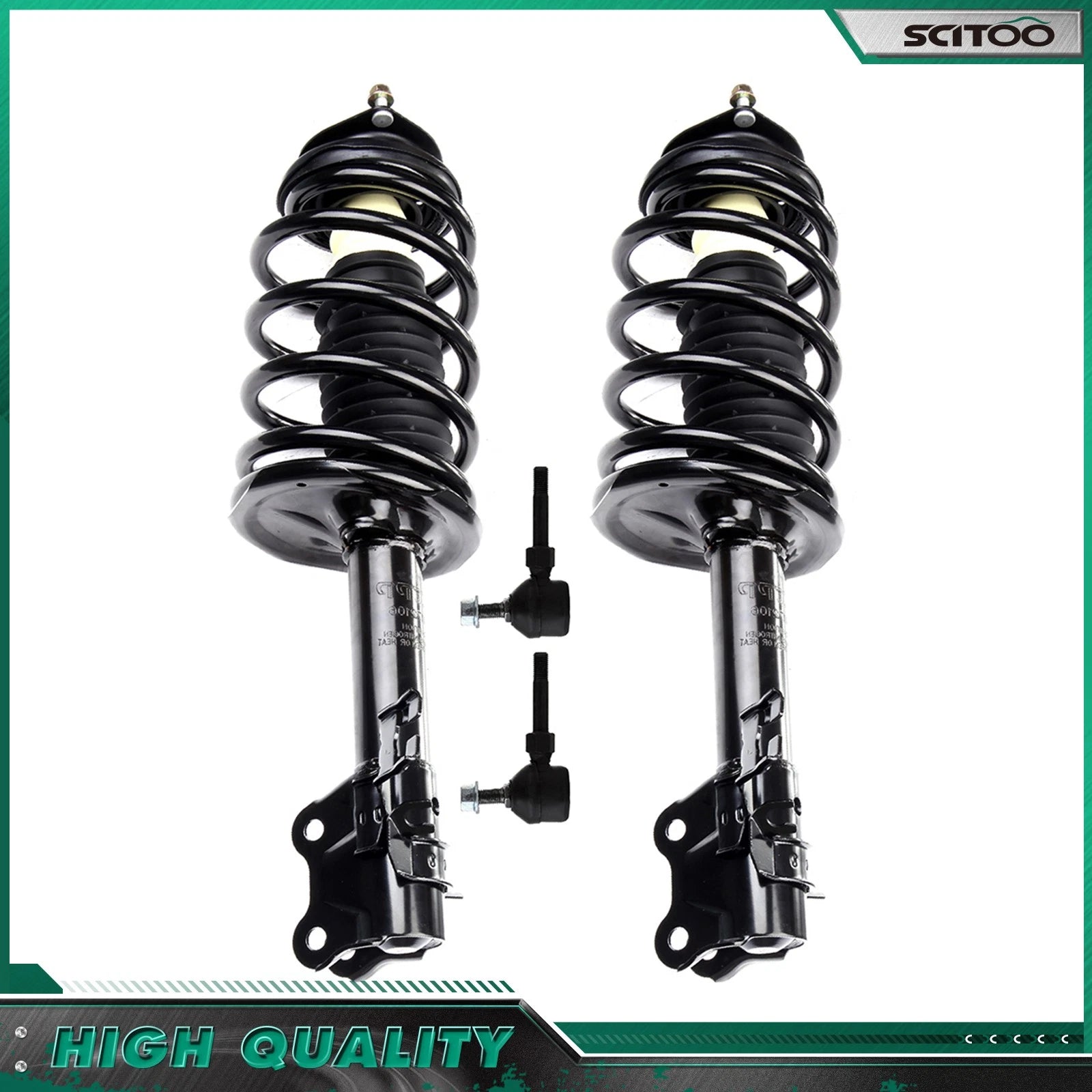 Front Strut & Coil Spring Kit w/ Sway Bar Link for Nissan Sentra (2002–2006)