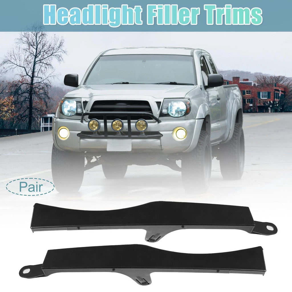 Pair Front Lower Headlight Bumper Grille Filler Trim for Toyota Tacoma (2005–2011)