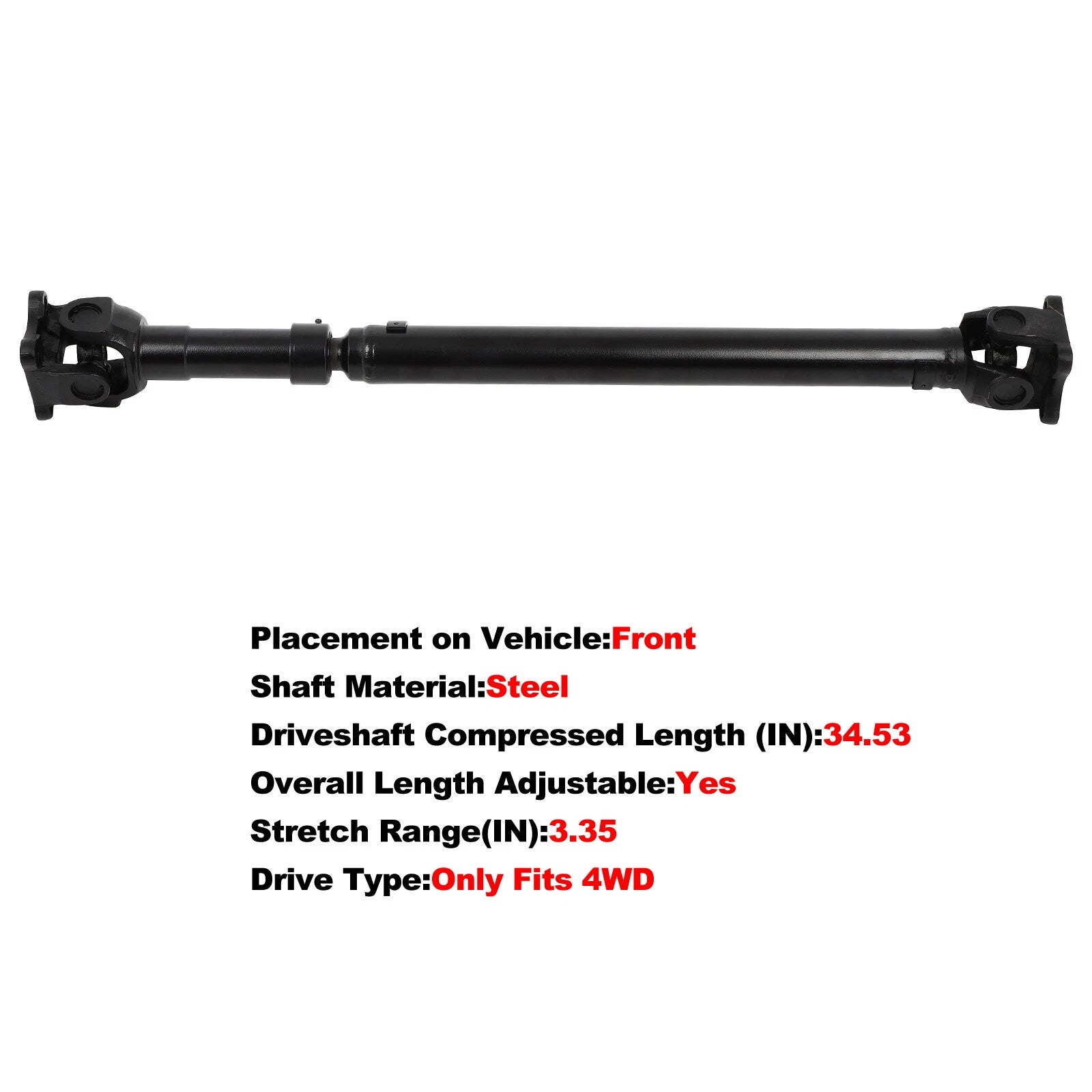 Front Drive Shaft for Ford Expedition F-150 F-250 4WD (1997–2003) 65-9545