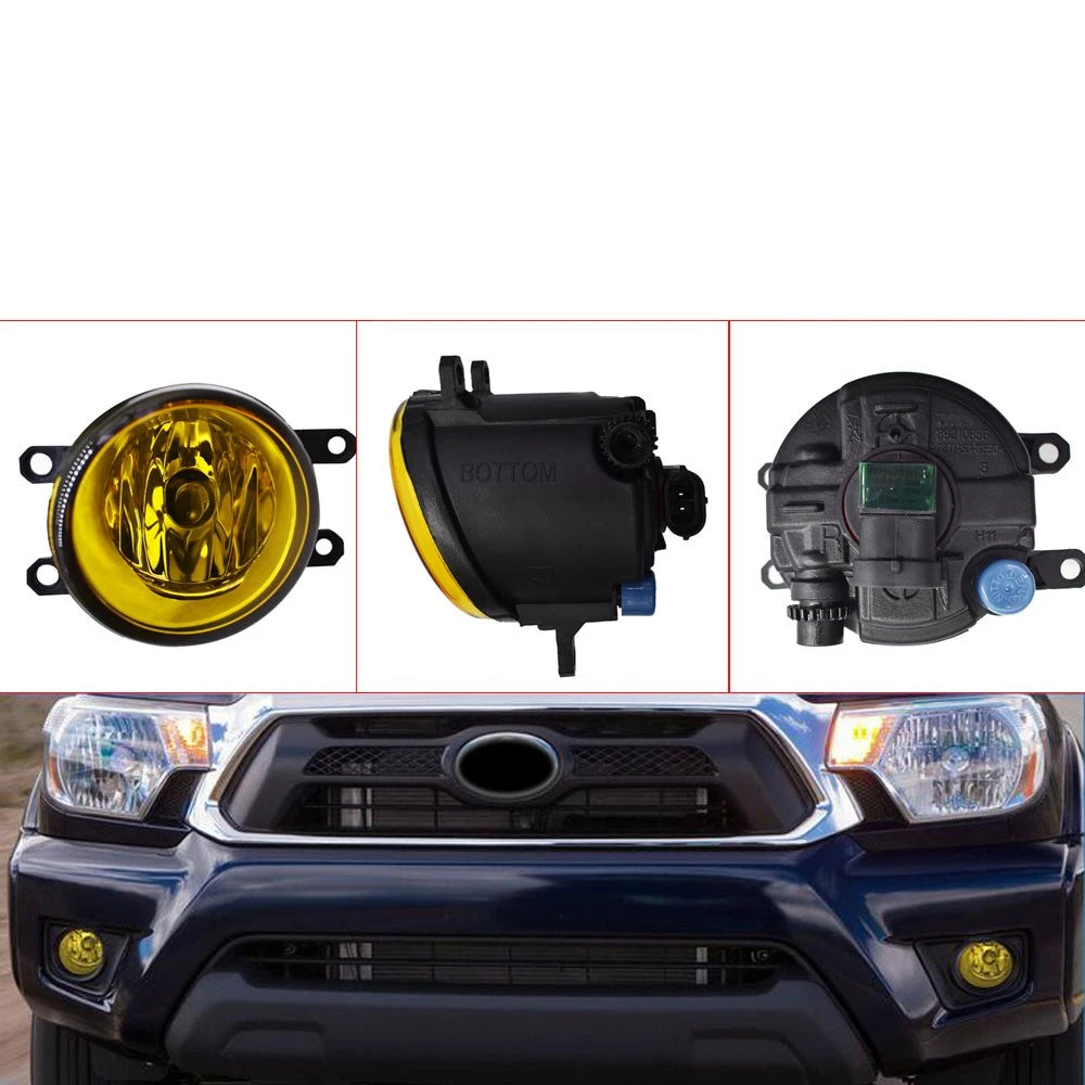 Fog Light Assembly Set of 2 Halogen Amber for Toyota Tacoma (2012–2015)