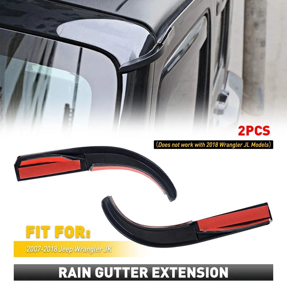 Water Rain Diverter Guard for Jeep Wrangler JK (2007–2017)