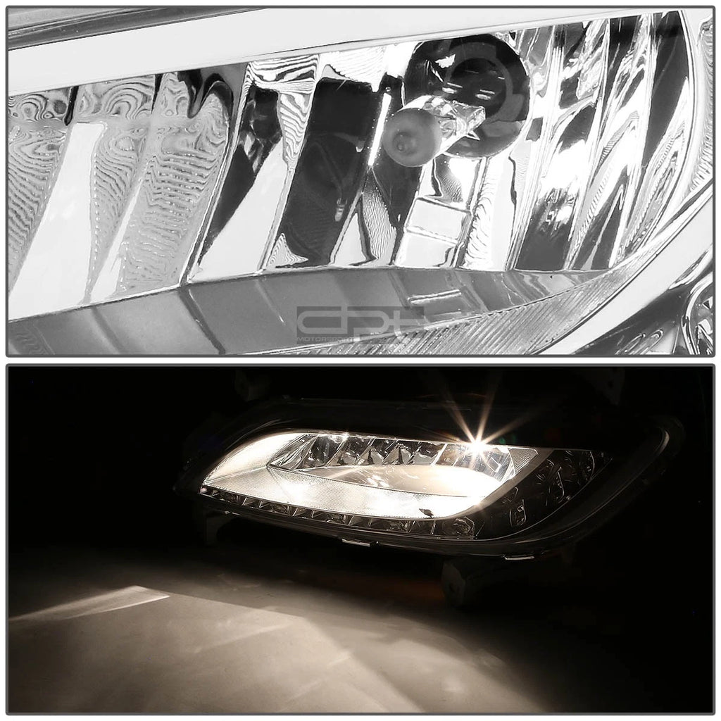 Pair LED DRL Strip Fog Light Lamps for Veloster (2012–2017)
