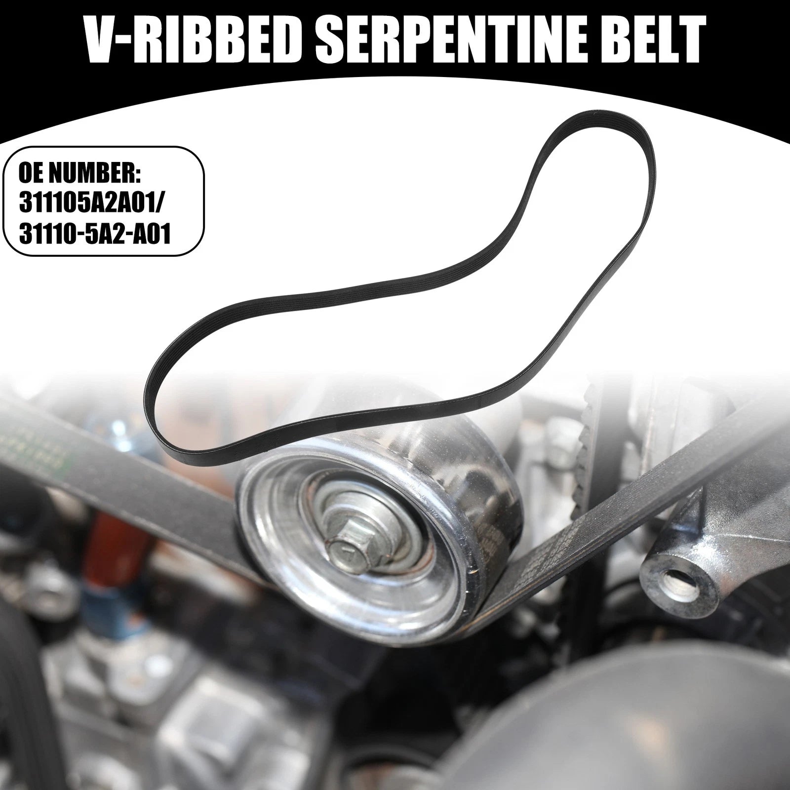 V-Ribbed Serpentine Belt No. 311105A2A01 for Honda Accord (2013–2017) Rubber