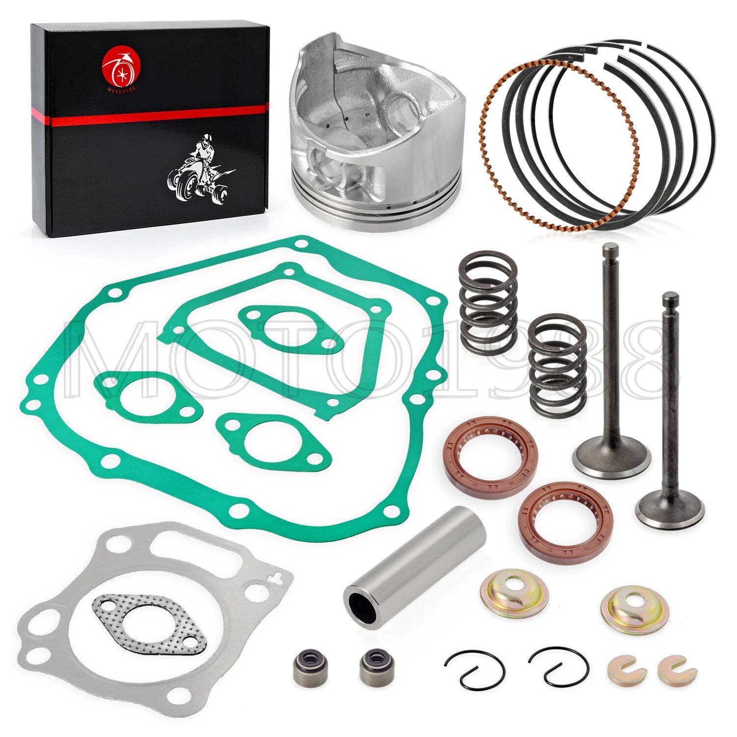 Engine Top End Rebuild Kit +0.25 Piston Valve for Yamaha Golf Cart G11 G16 G20