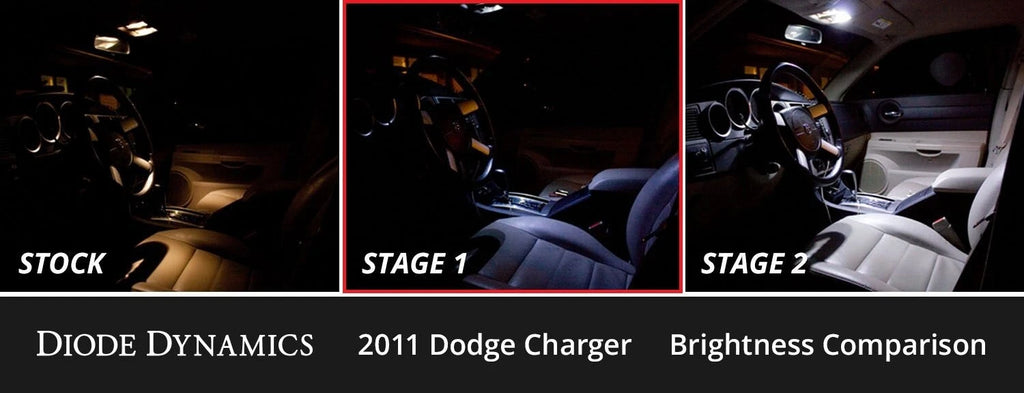 Interior LED Kit Cool White Stage 1 for Dodge Charger (2011–2023)