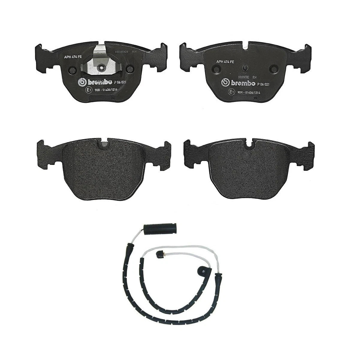 Front Low-Metallic Brake Pad Set with Wear Sensor for BMW E53 X5 (2000–2006)
