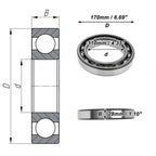 Deep Groove Ball Bearing 6022 P5 for Scooter Skateboard Wheel (110x170x28mm)