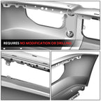 Chrome Front Bumper Face Bar w/ Fog Light Holes for Ford F-250 F-350 (2020–2022)