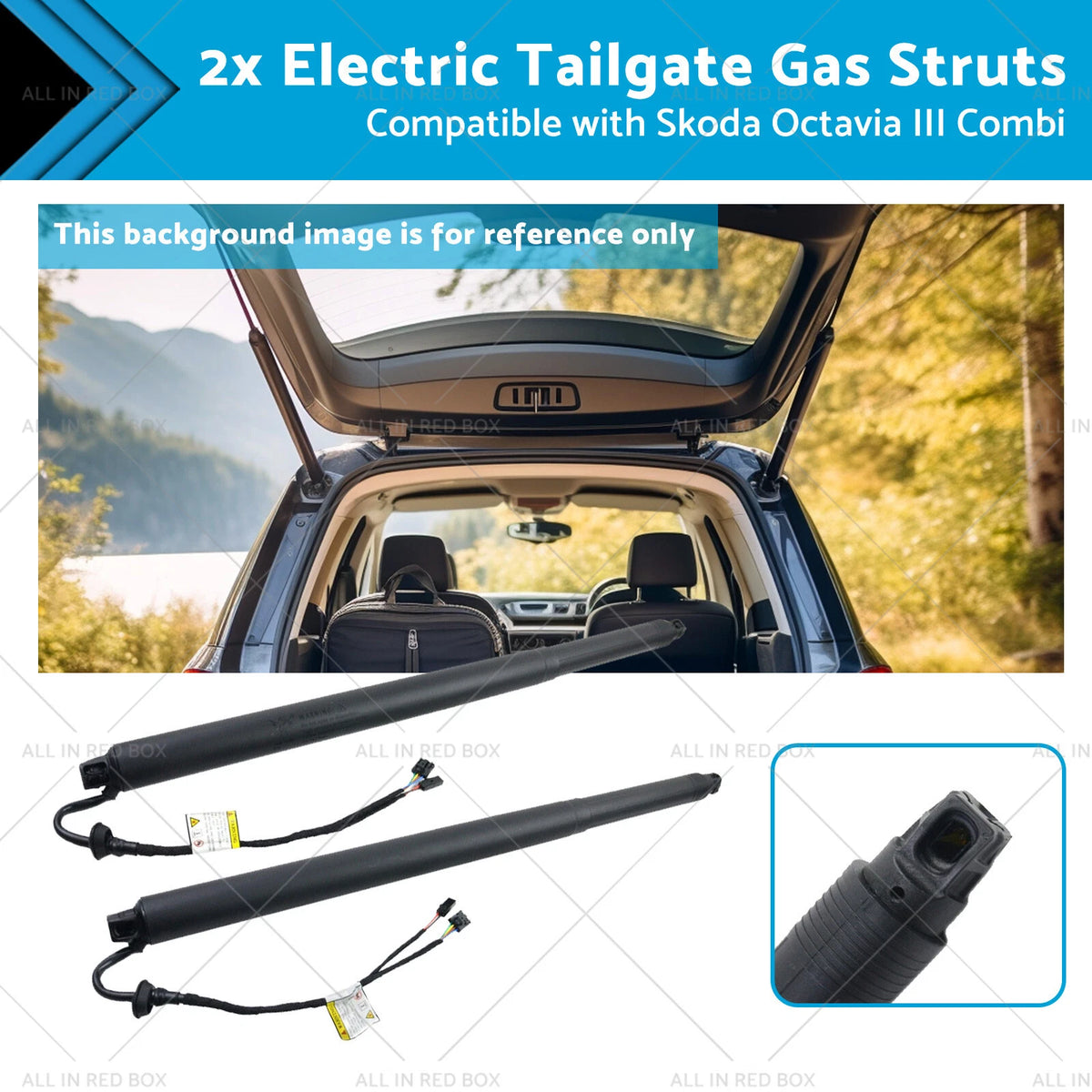 2x Electric Tailgate Gas Struts for Skoda Octavia III Combi (2013–2020)