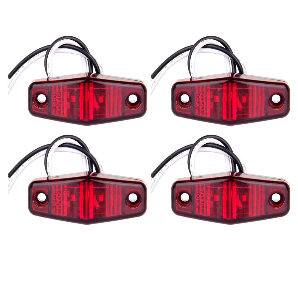 4X LED Side Marker Lights for Universal Surface Mount Clearance