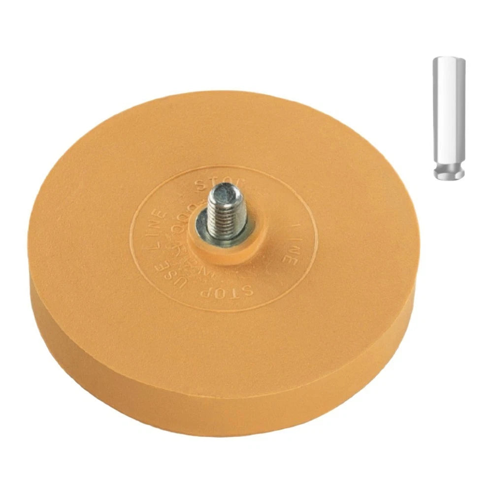 Rubber Wheel 88mm Pneumatic Sticker Remover with Drill Adapter for Cars