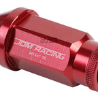 Set of 20 Red 50mm Anodized Wheel Lug Nuts + Adapter Key for Camry/Celica/Corolla
