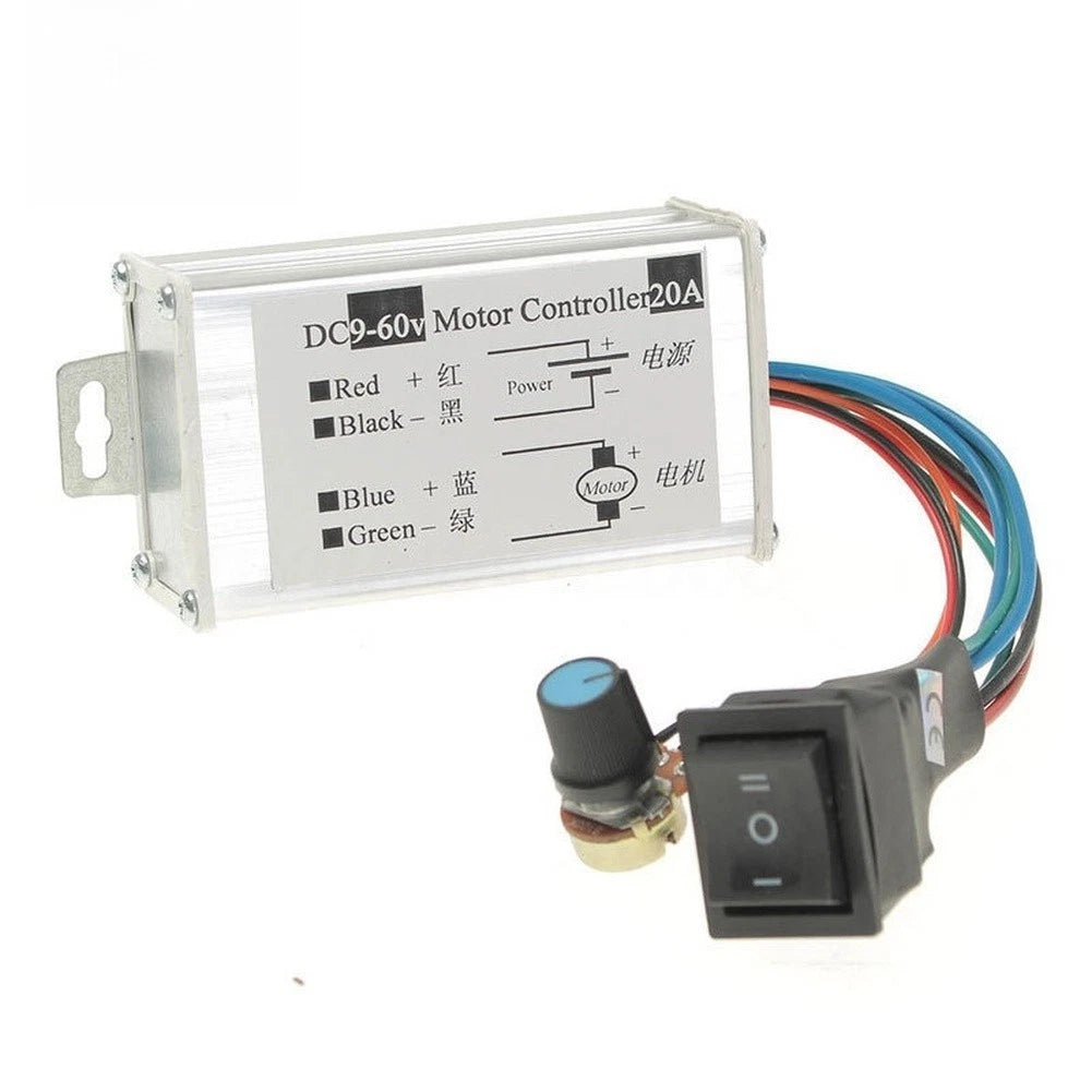 DC Motor Controller for DC Motors (0-100% Speed Adjustment)