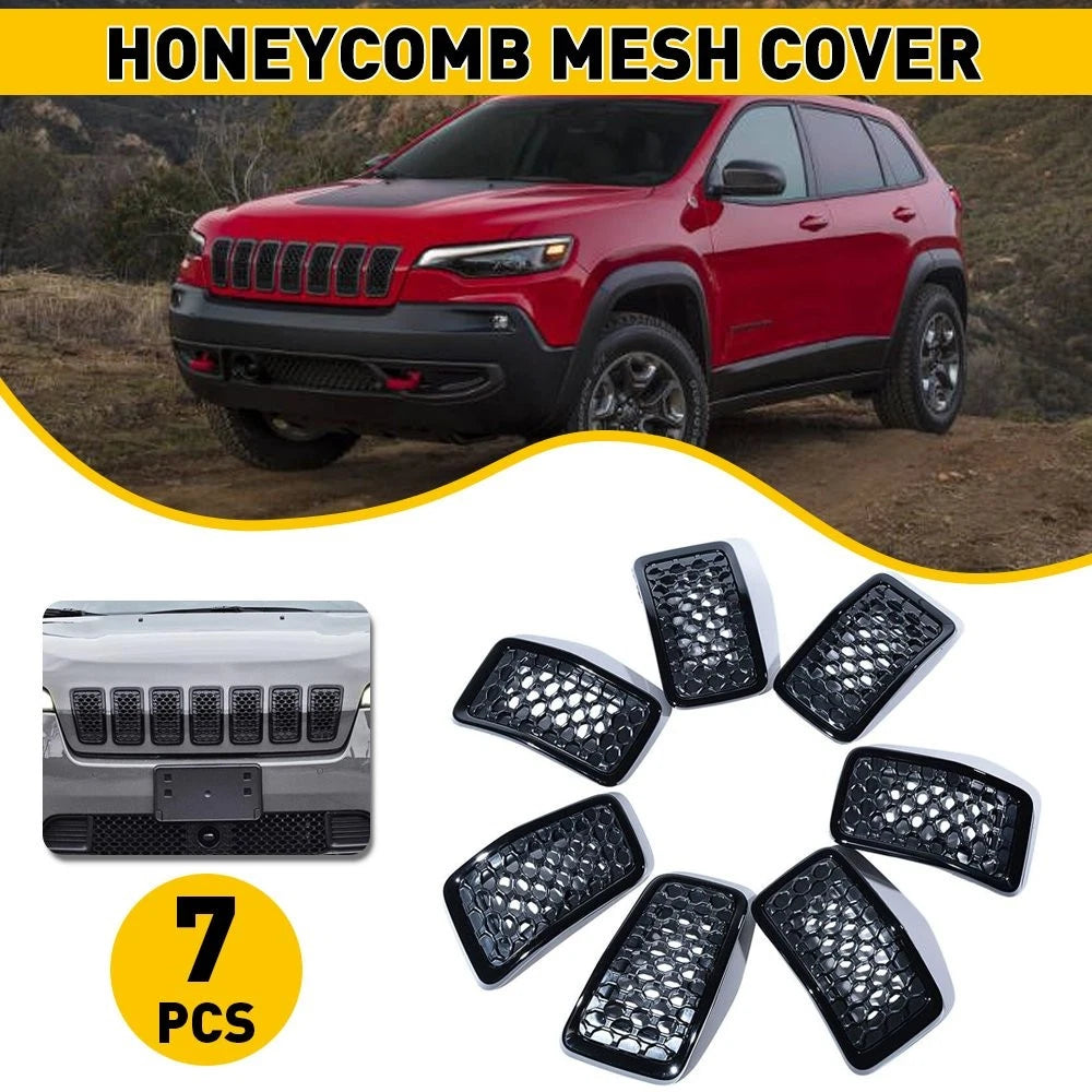 Front Mesh Grille Inserts for Jeep Cherokee (Fits 6AZ88XS9AB)