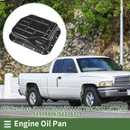 Engine Oil Pan for Dodge Ram 1500 1996-2001 - 1 x No.52118779AB, Iron Black