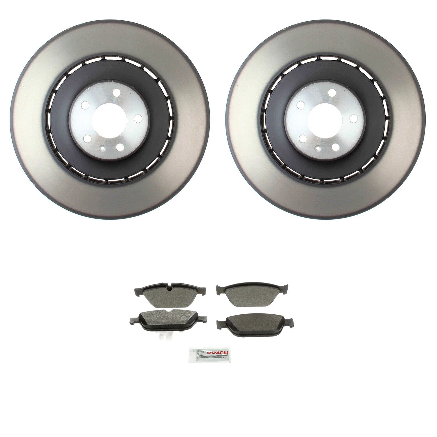 Front Rotors & Brake Pad Kit for Audi A8 Quattro (2017–2018) - Bosch Quietcast