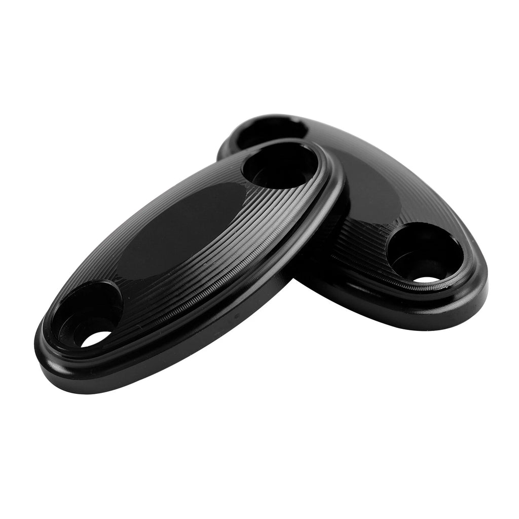 CNC Aluminum Black Mirror Block Off Plates for Honda CBR500R CBR600RR (2013–2020)