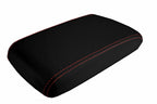 Console Lid Armrest Cover for Dodge Challenger (2008–2014) Carbon Fiber Red Stitch