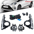 Set of 2 Chrome Fog Lights for Toyota Yaris Hatchback (2018–2020)