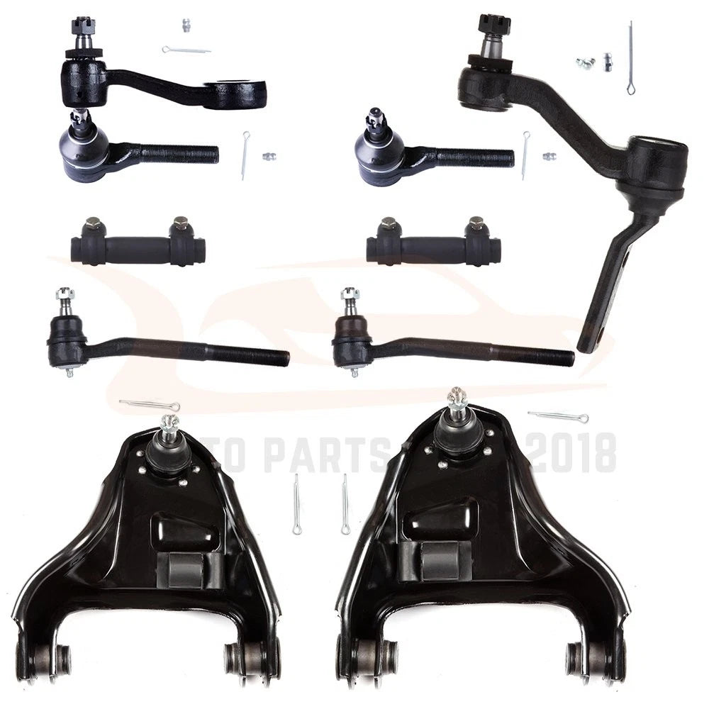 Set of 10 Front Upper Control Arms Tie Rods for Chevy Blazer (1998–2005)