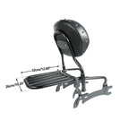 Sissy Bar & Backrest Pad Luggage Rack for Indian Chief Classic Dark Horse (16-18)