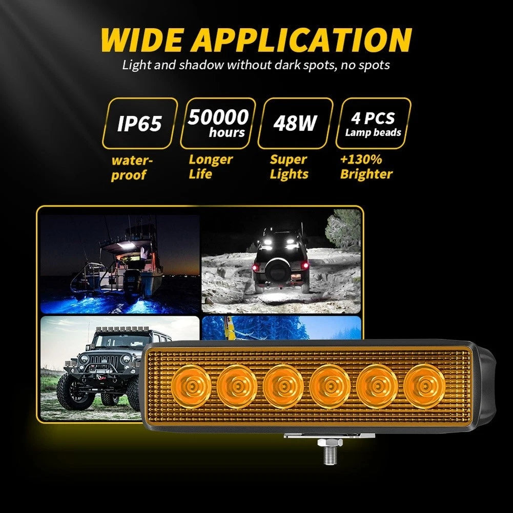 6 Inch LED Work Light Bar for SUV UTV Off Road Fog Headlight (12V)