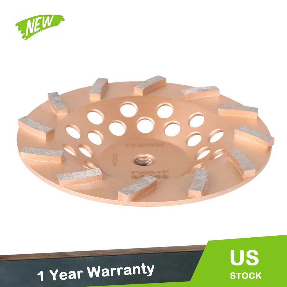 Set of 4 Turbo Grinding Wheels for Concrete and Masonry (7")