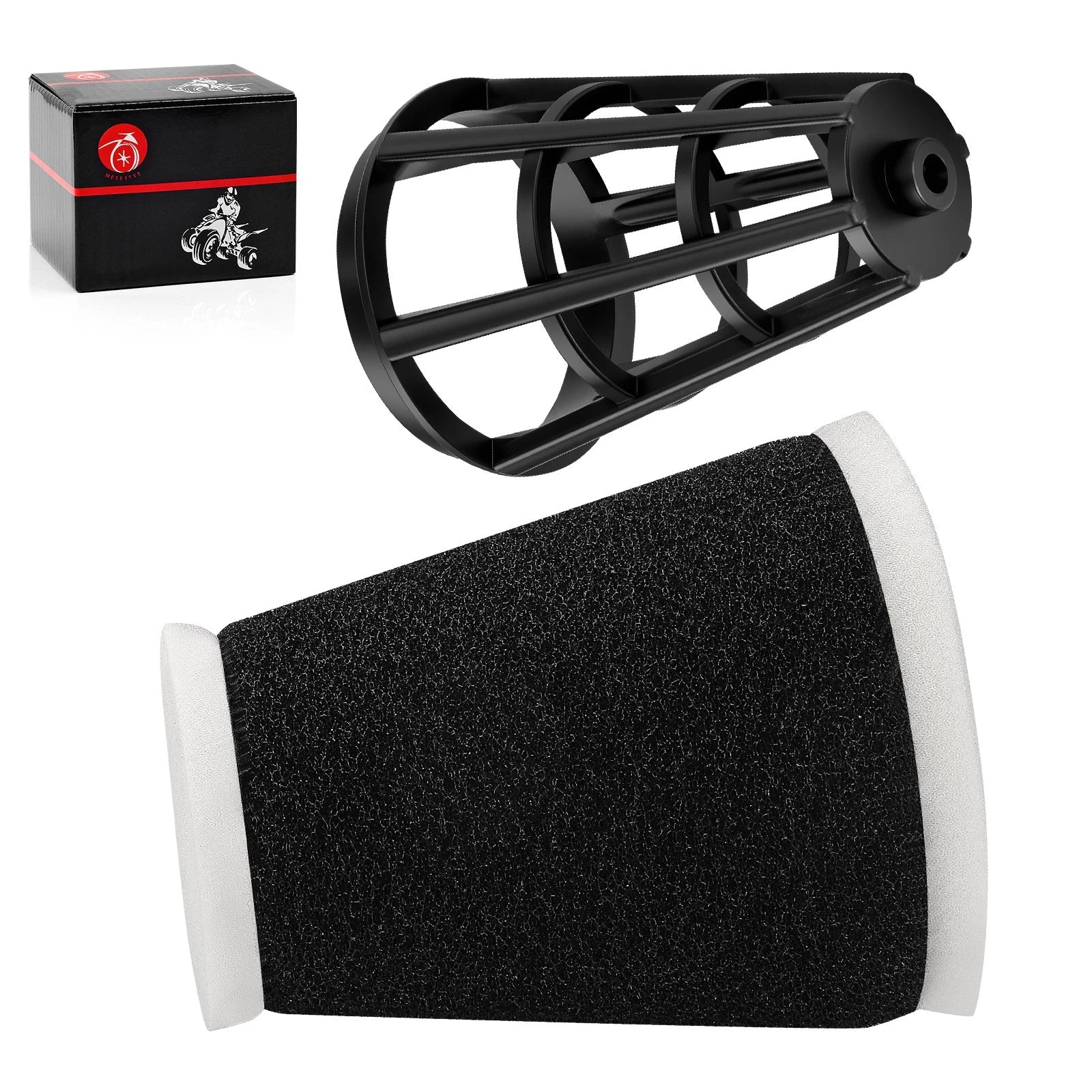 Air Filter & Holder Cage #1RL-14458-00-00 for Yamaha Big Wheel BW200 (1986–1988)