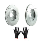 Set of 2 Front Drilled & Slotted Brake Rotors for Pontiac G5/G6 (2005–2009)