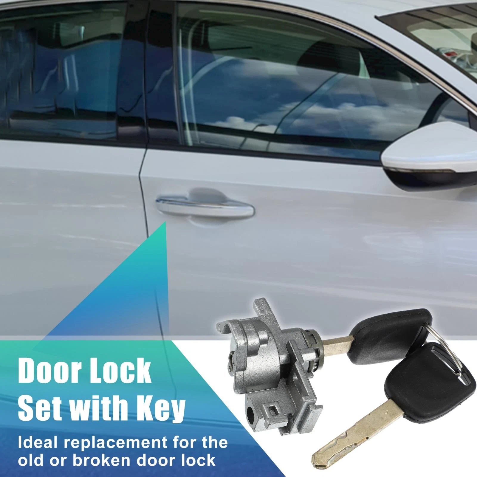 Front Left Door Lock Cylinder with 2 Keys for Honda Accord (2008–2013) 72185-TA0-A01