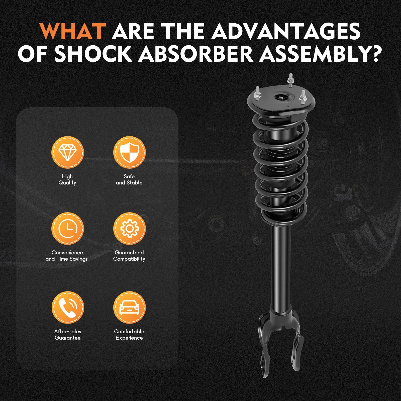 Front Complete Struts Shocks Spring & Mounts for Jeep Grand Cherokee (2011–2015)