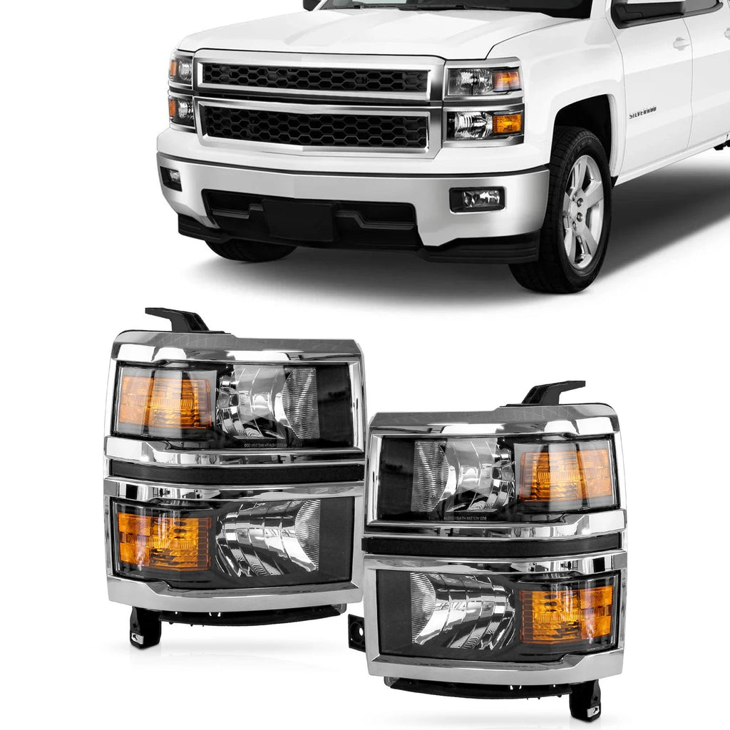 Chrome Headlights for Chevy Silverado 1500 (2014–2015)