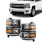 Chrome Headlights for Chevy Silverado 1500 (2014–2015)