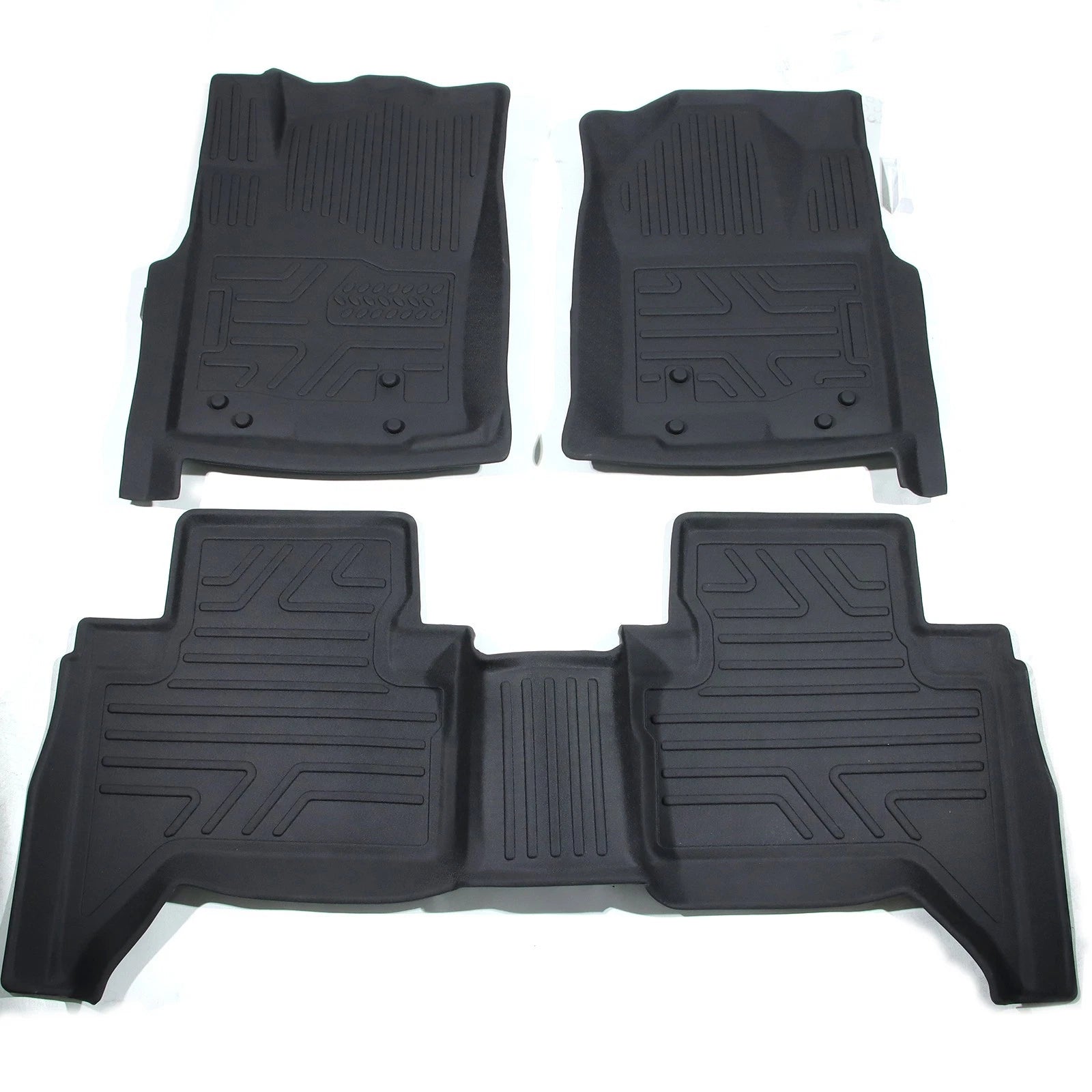Set of 3D Floor Mats for Toyota Tacoma (2005–2015) TPE Rubber All Weather