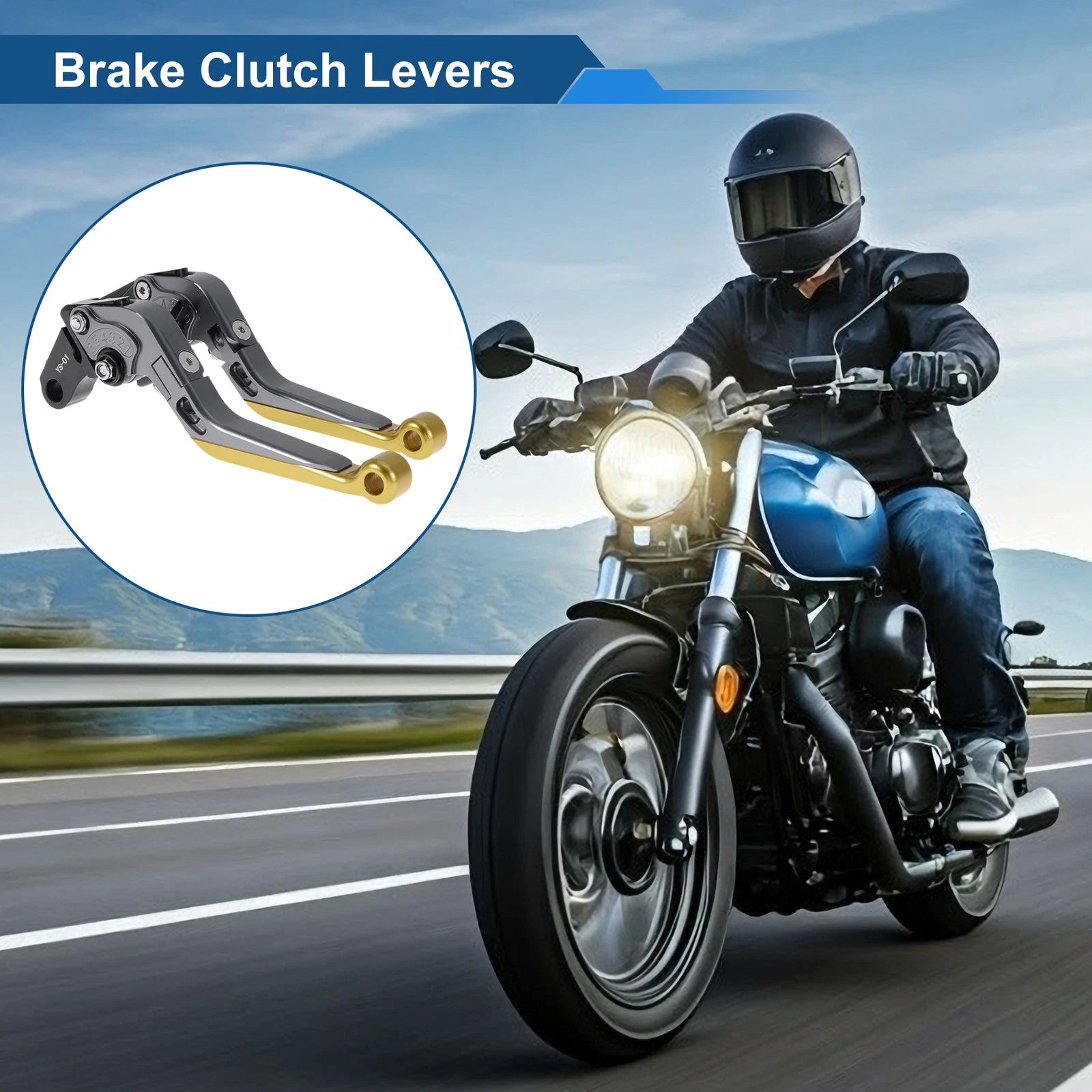 Adjustable Brake Clutch Lever for Honda X11 (1999–2002) Titanium Gold Tone