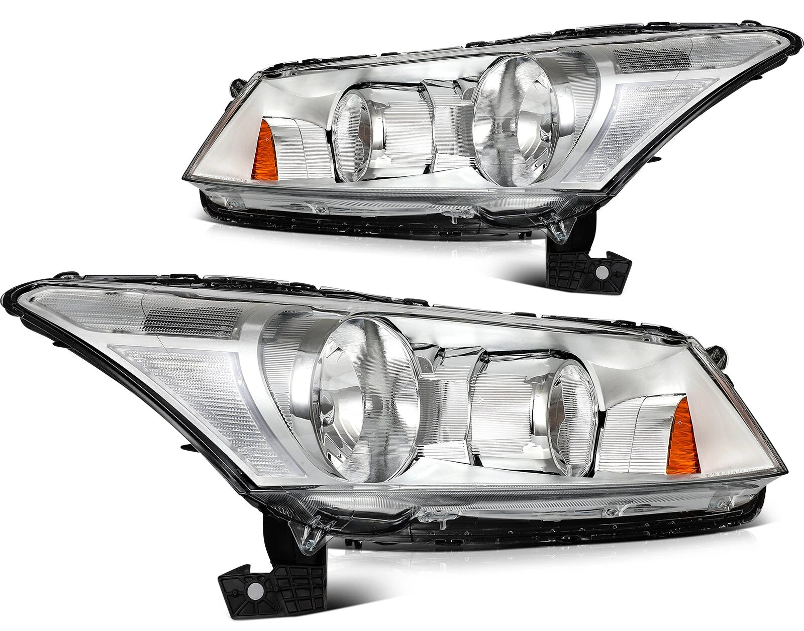 Set of 2 Headlights Assembly for Honda Accord 4-Door Sedan (2008–2012)