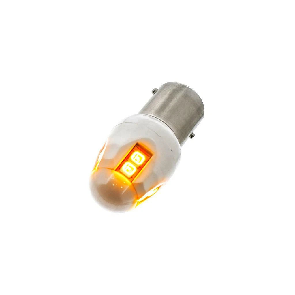 Amber 1157 LED Bulbs 8 LED High Power for Semi Trailer Lights (Pair)